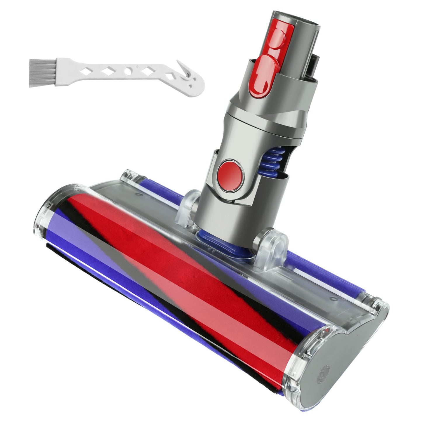 Soft Roller Cleaner Head Compatible with Dy son V10 V11 V15 V8 V7 Cordless Vacuum, Quick Release Fluffy Vacuum Head Replacement Attachments Parts Accessories for Hardwood, Vinyl Floor
