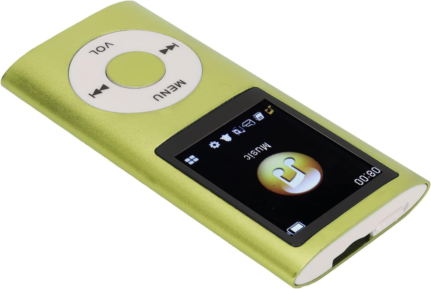 Dan&Dre MP3 1.8 Inch 64G Player, LCD Slim Portable Music Player with Lossless Sound, Aluminum Alloy, Expandable (Green)