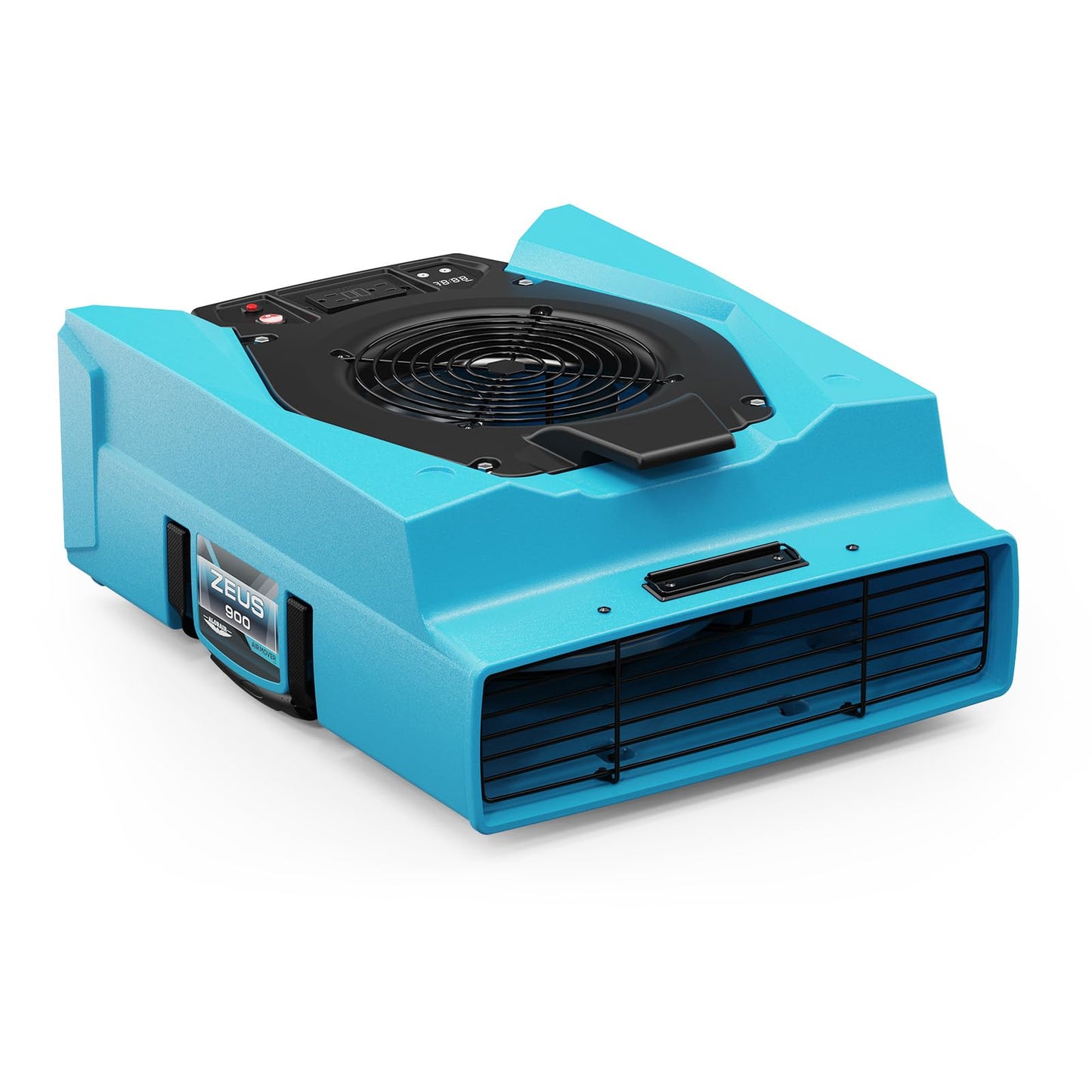 ALORAIR Zeus 900 Air Mover Commercial Blower for Carpets, Walls, Plumbing Use, Variable Speed Floor Blower Fan, 950 CFM with 1.8 Amps, Circuit Breaker Protection,on-Board Duplex GFCI, Blue