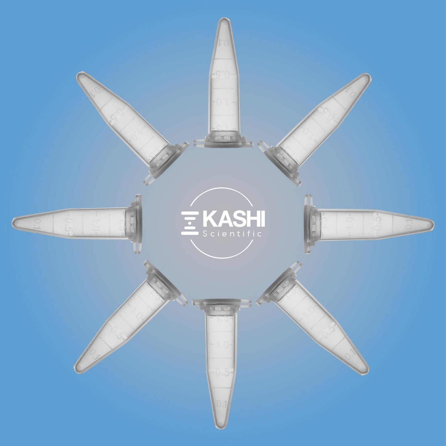 Kashi Scientific 1.5mL Clear Snap Cap Microcentrifuge Tube with Graduation, Lab Grade Polypropylene Plastic [1.5mL, 1000]