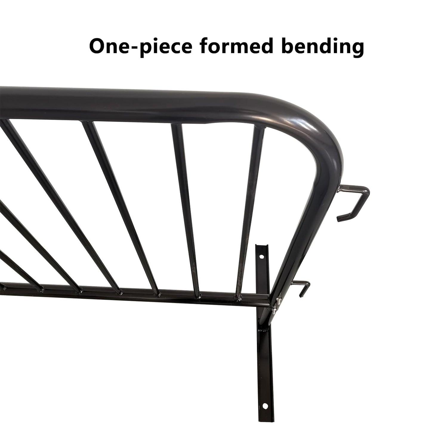 ZUVELLO 2 Pack 8.5 Ft Steel Crowd Control Heavy Duty Interlocking Steel Safety Barriers Barricade Fence Frame Guard for Events Road Traffic Control, Black
