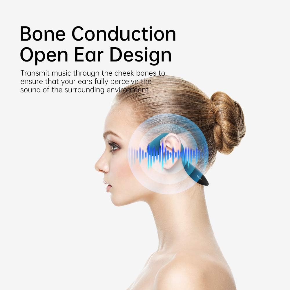 MP3 8G 5.3, Open Ear Headphones, Bone Conduction Headphones, Built-in Player Memory, Wireless Open Earphones Bluetooth