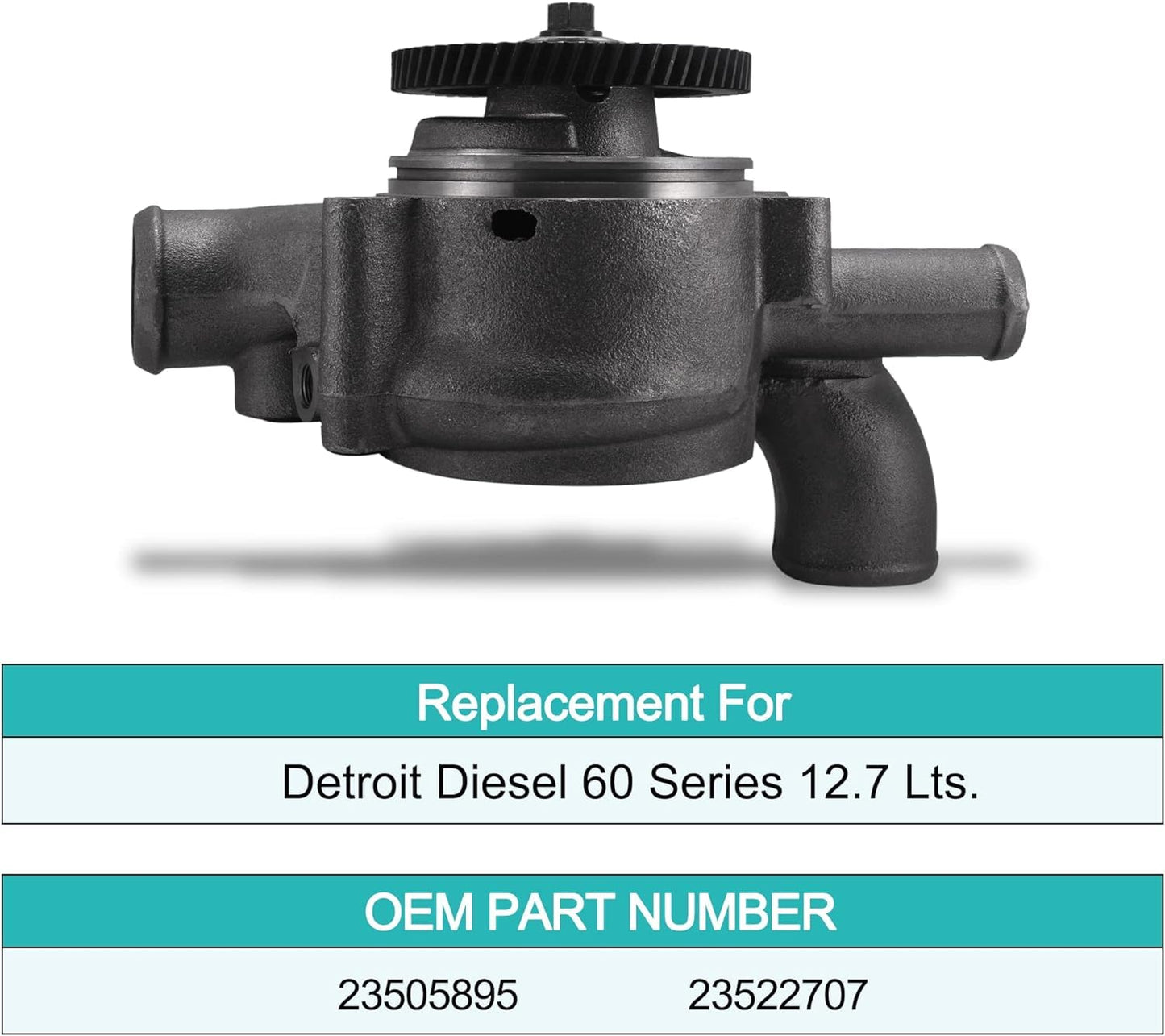 AULINK (C&U Bearing) 23522707 23505895 23517027 23539929 Water Pump (Can Use On Old Type R23526039, R23539602) For Detroit Diesel 50 60 Series 12.7 L,For 2000-2008 Freightliner Columbia