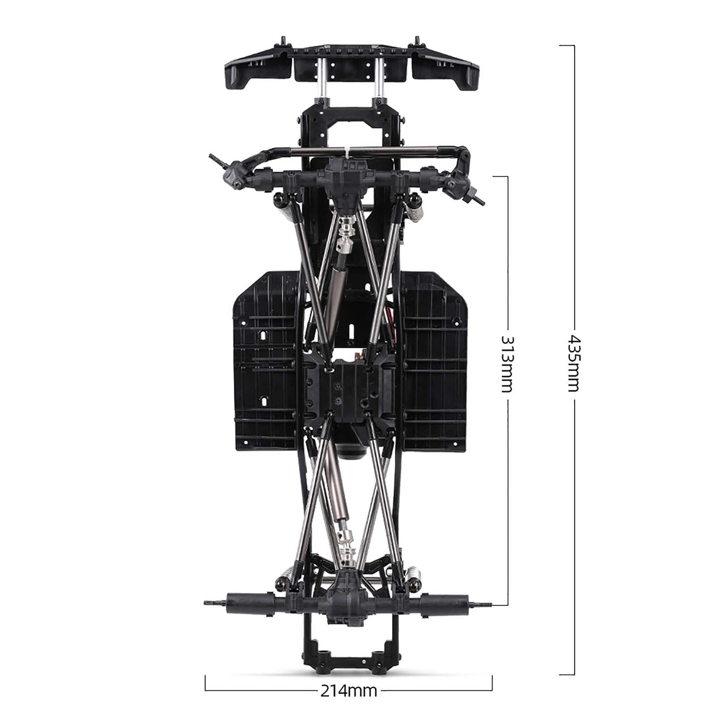 SHUAIGUO 313mm Wheelbase Chassis Frame for 1/10 AXIAL SCX10 II 90046 90047 RC Crawler Climbing Car DIY