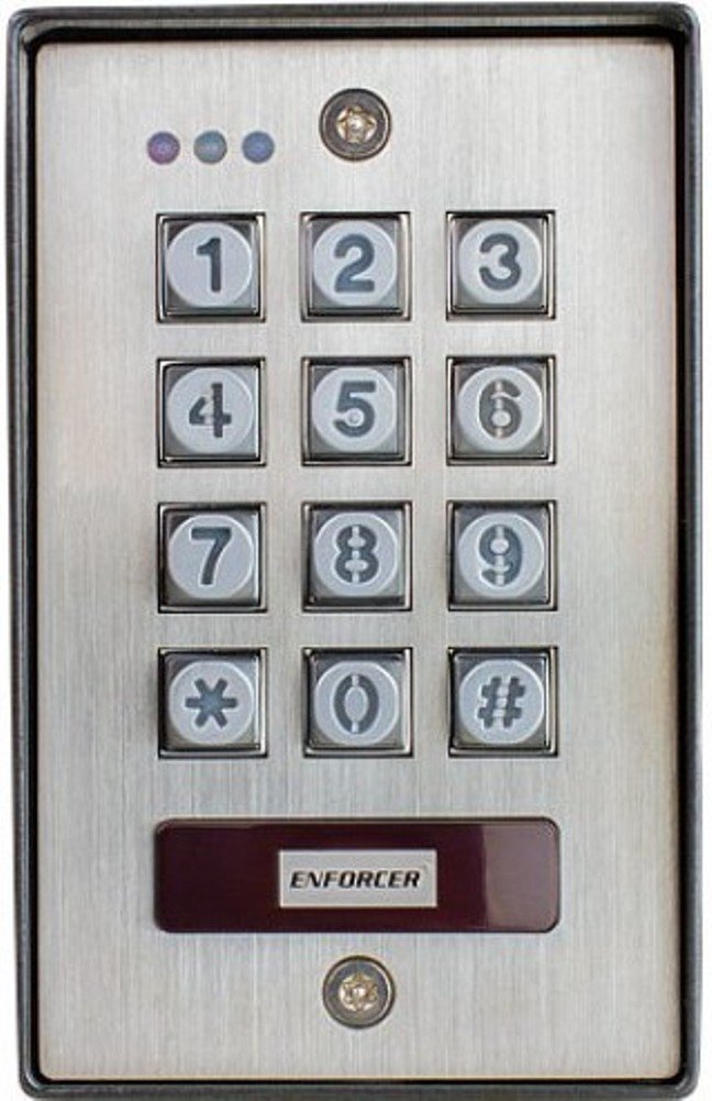 Seco-Larm SK-1123-SPQ Vandal Resistant Outdoor Access Control Keypad with Proximity Reader; 4 Available Programmable Access Modes for All 3 Outputs