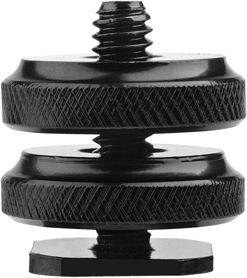 1/4"-20 (Pack 4) Camera Hot Shoe Mount to Tripod Screw Adapter,Flash Shoe Mount for DSLR Camera Rig