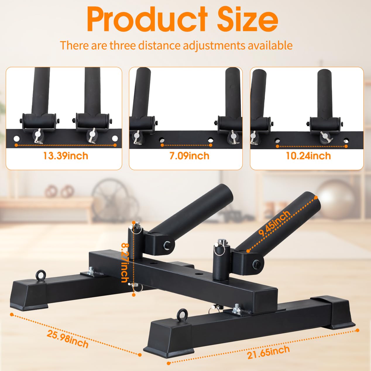 ANOSWXG 2 inch - Landmine Base Gym Equipment - T Bar Row Landmine Attachment For Barbell - Home or Small Spaces - T Bar Row Platform for Deadlift Squat Tricep Exercises (Black)
