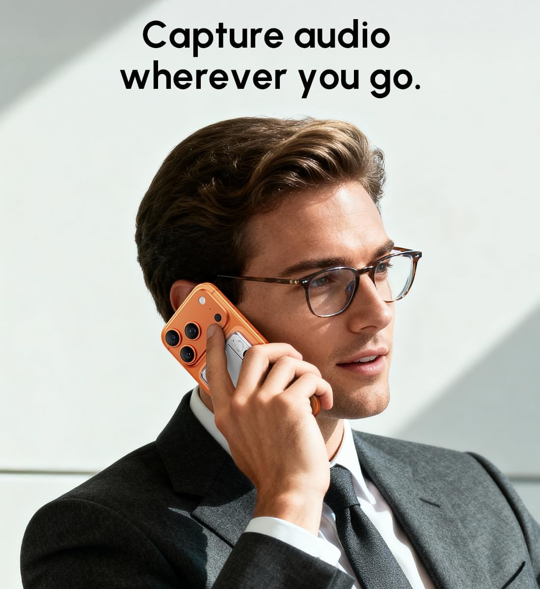 RECOLX AI Voice Recorder Replacement Protective Case with Magnetic Ring for Meetings & Interviews