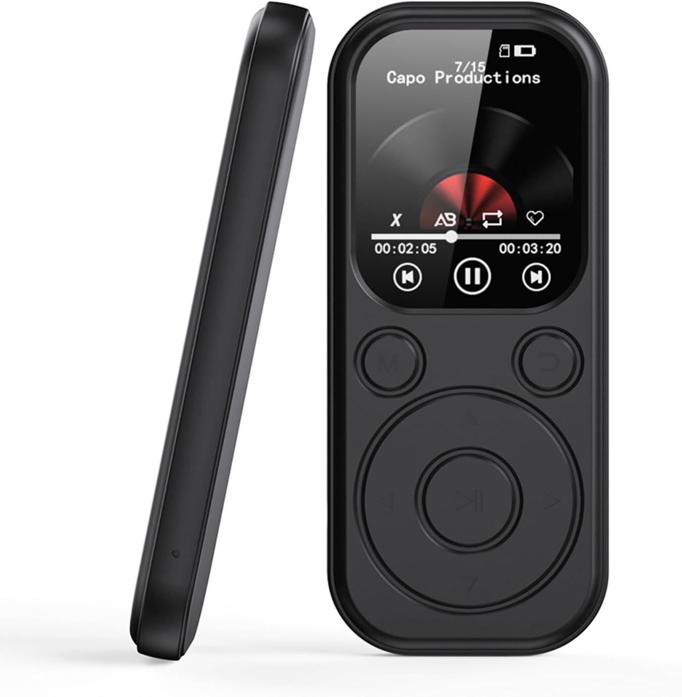 Dpofirs 8GB MP3 5.4, 12 2.01in MP4 Player with BT Hours Playback, Screen, Pocket Size, Simple Operation, for Meetings