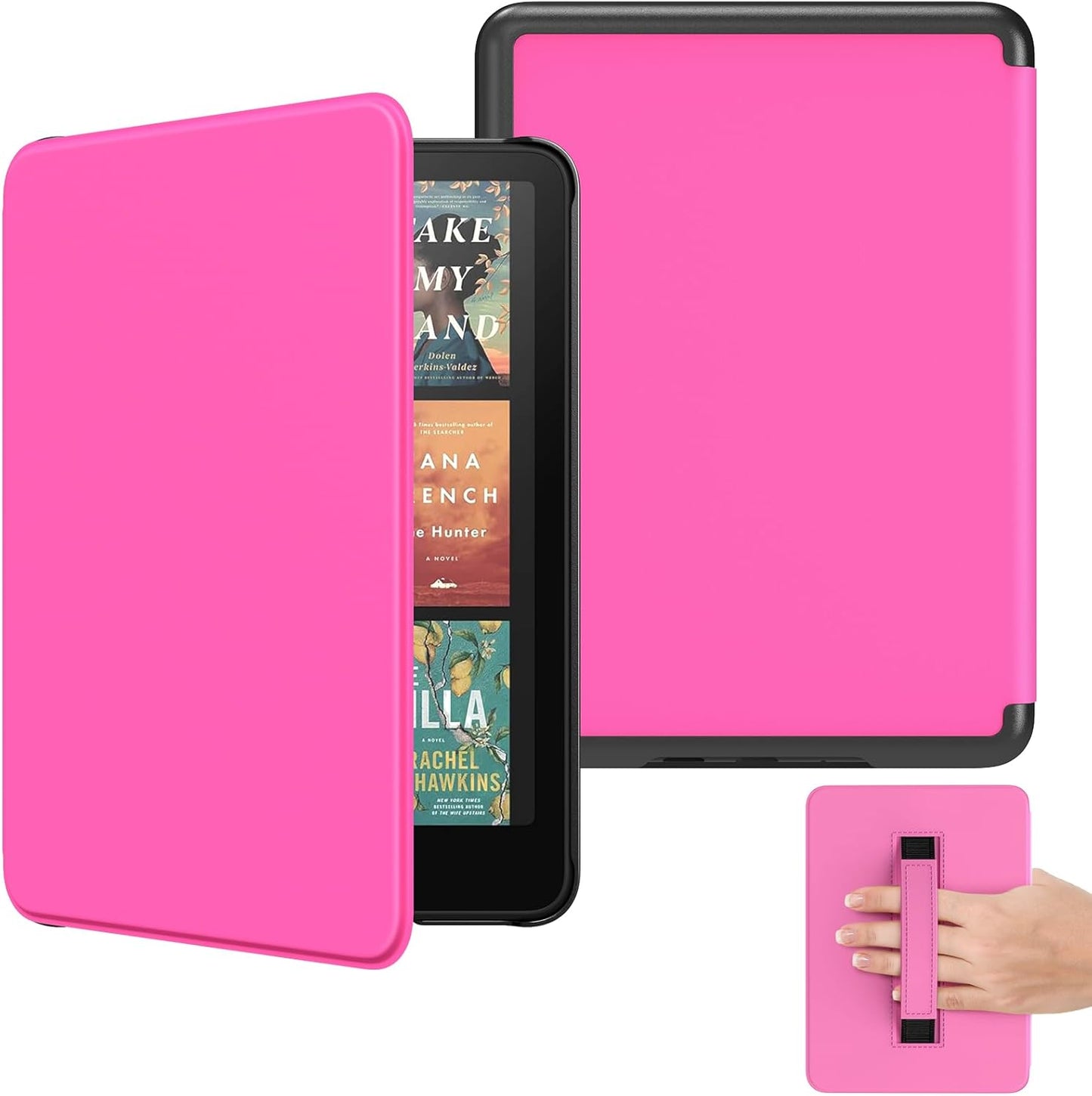MoKo 7" Reader(12th 2024) 2024/2025, Case for Ebook Gen and E-Reader Lightweight Shell Cover with Hand Strap Auto