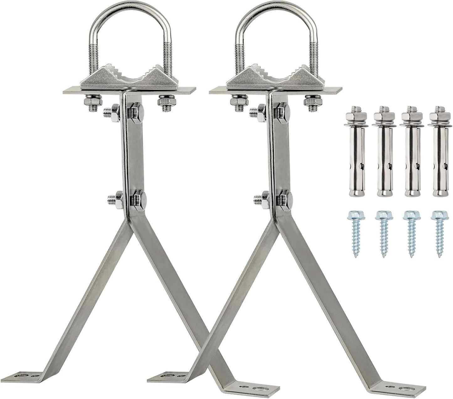 10 Inch (2-Leg 2-Leg) XRDS-RF Antenna Wall Mount Heavy-Duty Stand Off Wall Mast Mount Windproof Mounting Bracket for TV