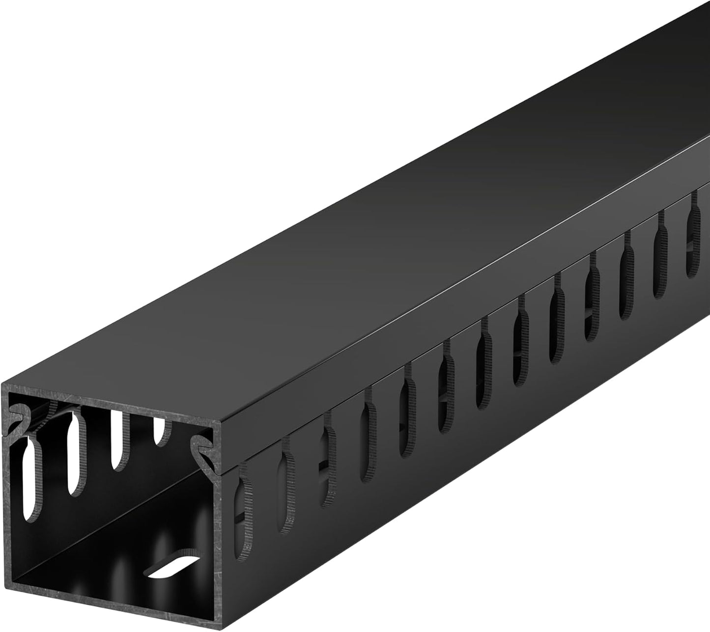 ZhiYo H1.4 W1.6in 66in (4X L16.5in) Professional Server Rack Cable Management Raceway, Cable Raceway Kit, Electrically