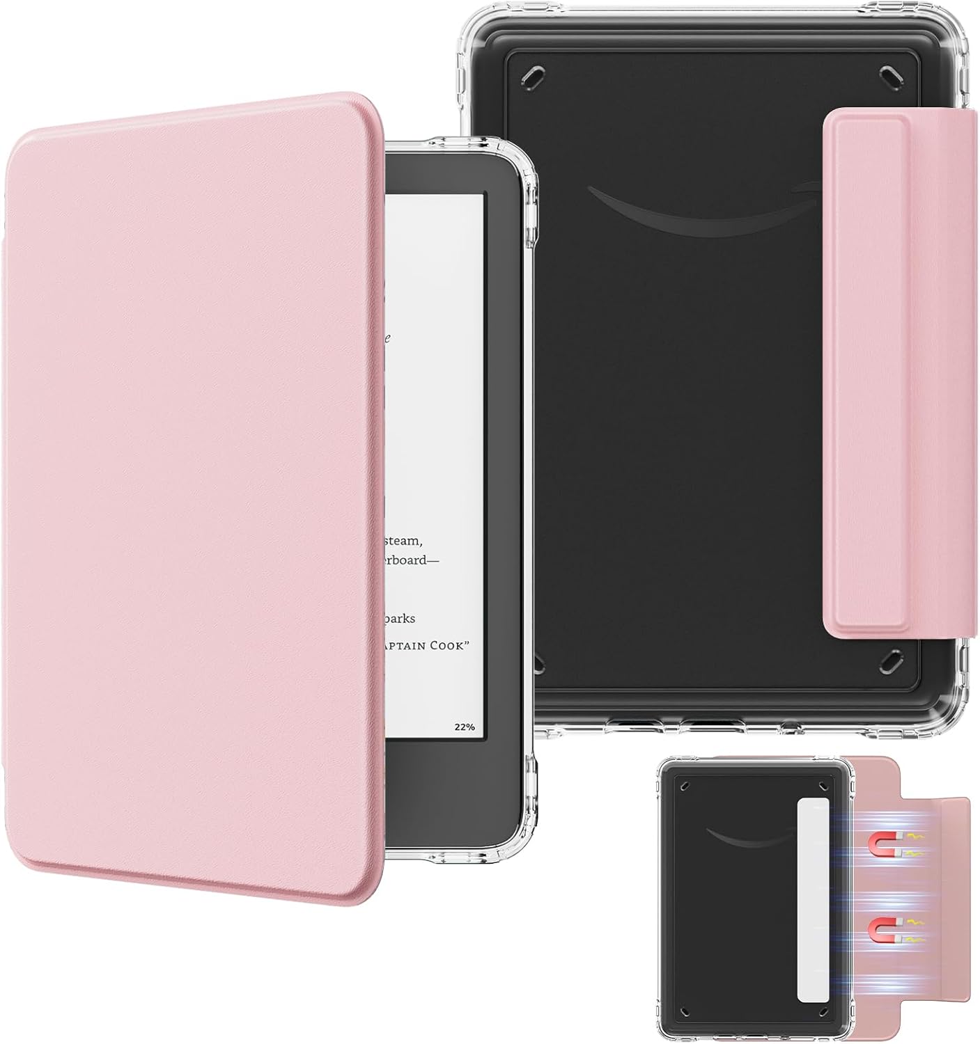 MoKo E-Reader(11th Generation-2024/2022 Detachable Magnetic Case for All-New Release),Ultra Clear Back Scratch-Proof