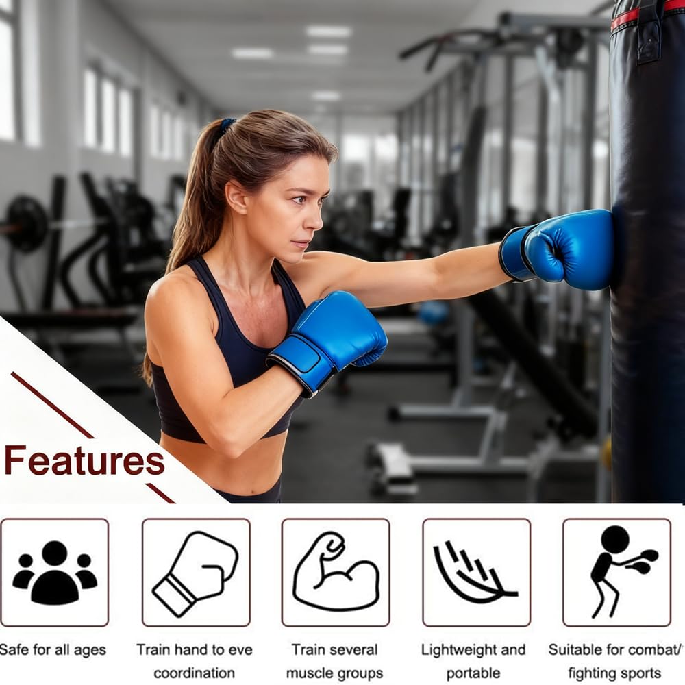 Kvittra Double End Punching Bag Boxing Striking for Training - Speed Ended Set Includes 3 Reflex Ball Headband and Pump- Portable MMA (Yellow)