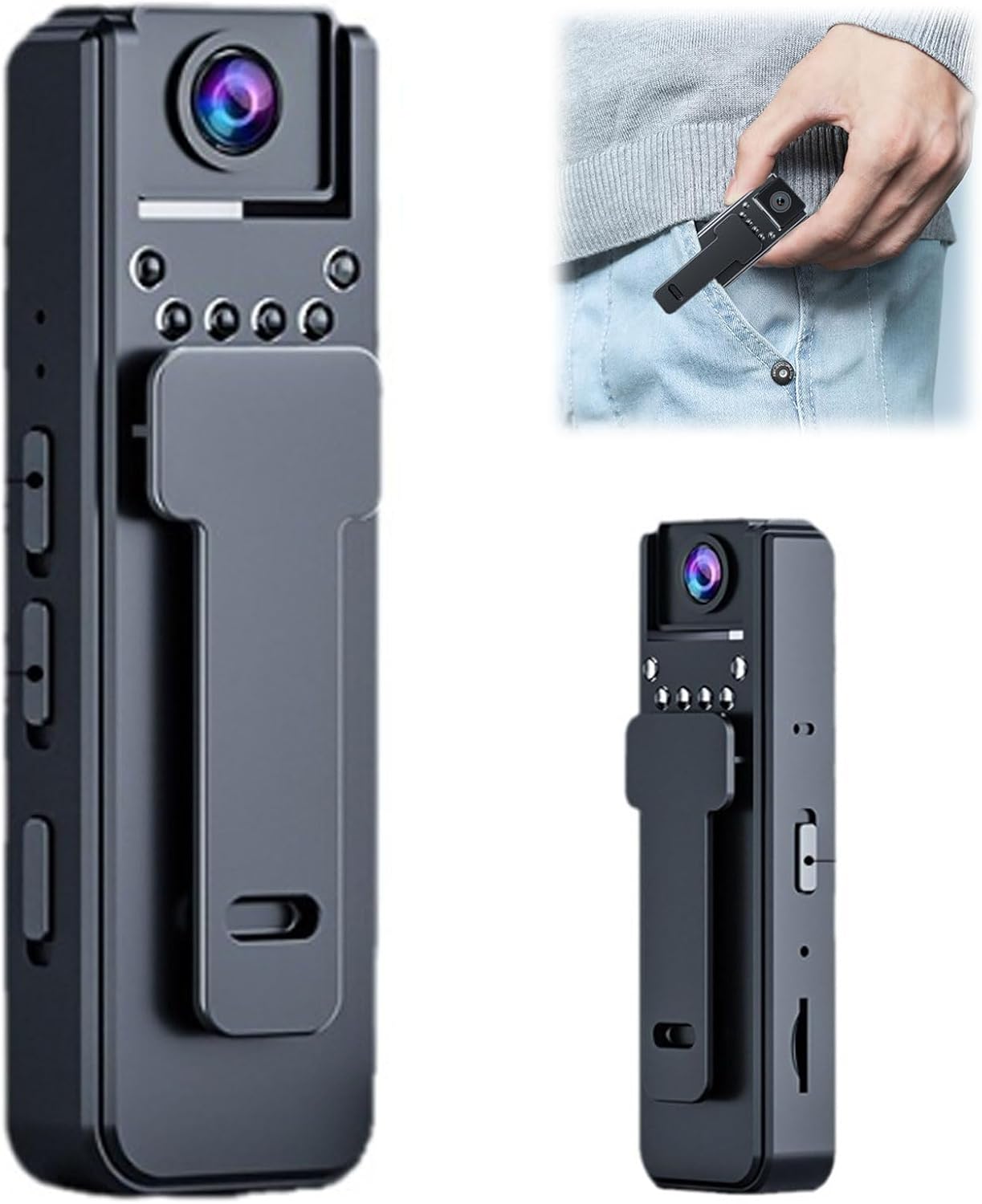 Generic (1) HD Body Worn Camera, High Definition Portable Camcorder, Wearable Night Vision Video Recorder, Loop