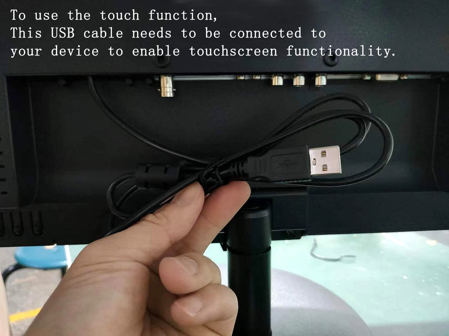 22inch Touch Screen Monitoring Surveillance LCD Display Security Camera Monitor CCTV Screen Multifunctional Interface HDMI, AV, BNC, VGA, USB, PC Input Computer Monitor 1920x1080 Full HD Resolution