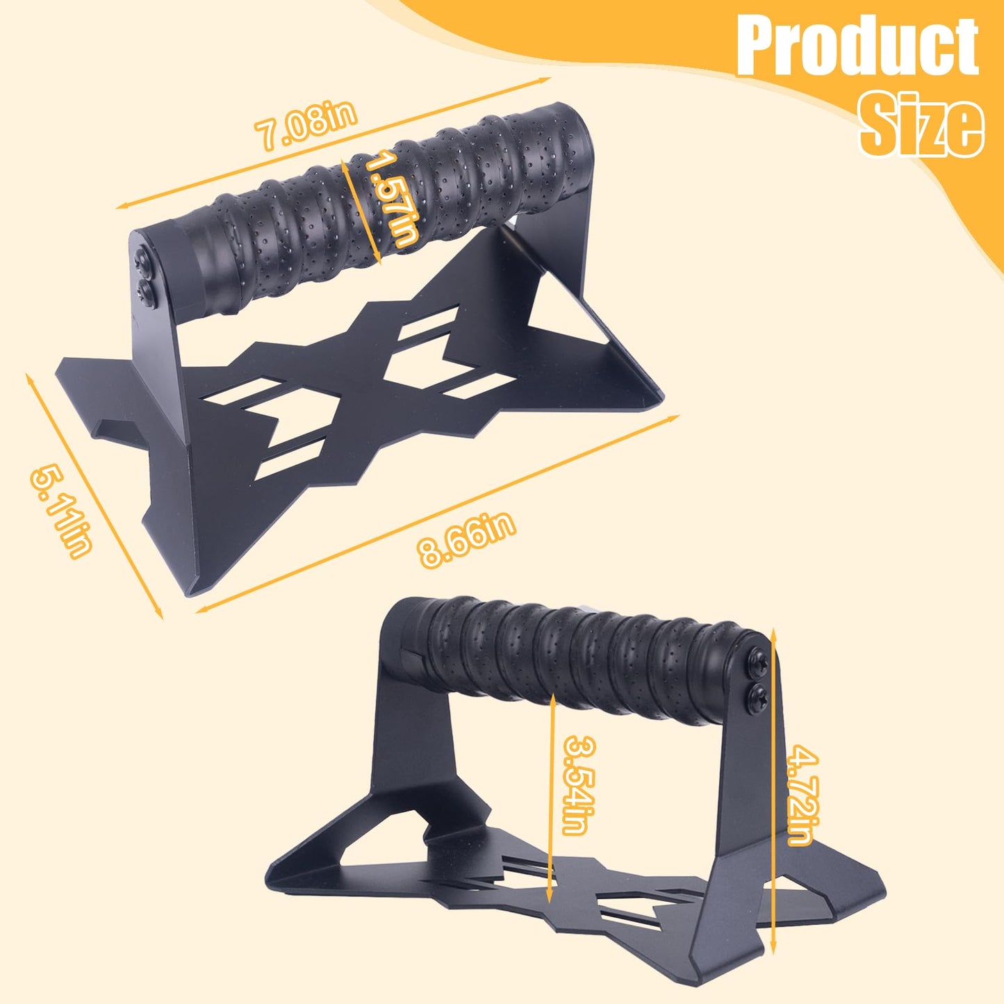 Parallettes Push Up Bars,Includes 2 wrist guards, 1 storage bag,Push Up Handles,Heavy Duty Steel Frame with Non-Slip Handle,Calisthenics Equipment for Outdoor&Home