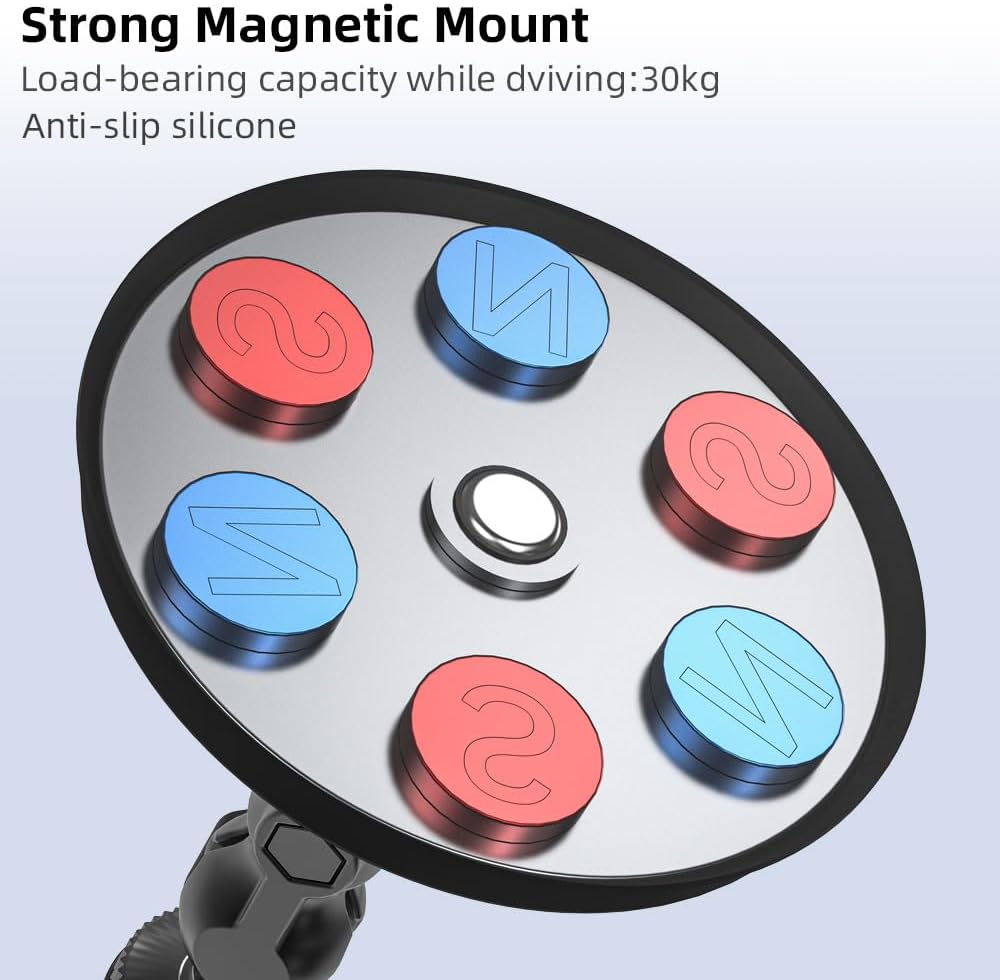 SKEZN 1/4" 2 13/12/11/10, 6/5 Pro/4, 360 X5/X4 Strong Magnetic Camera Mount, Car Outside Magnetic Camera Mount