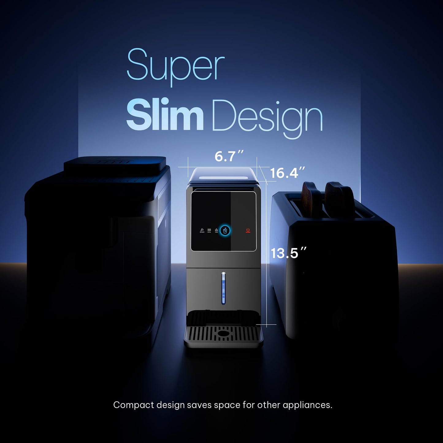 Silonn Nugget Ice Maker Countertop, Auto Drop Ice, Self Cleaning Ice Machine, 40 lbs/24H Soft Chewable Ice, Self Dispensing Nugget Ice Maker for Home, Kitchen and Party
