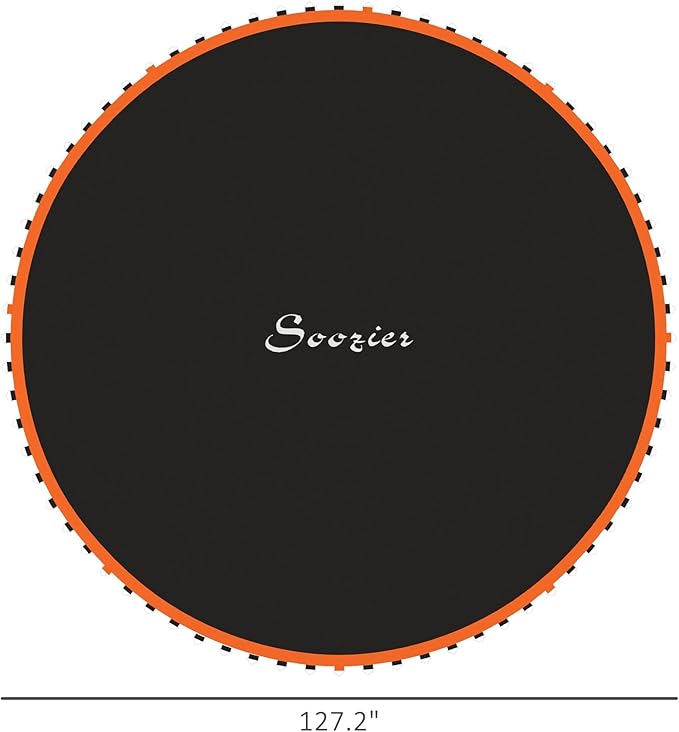 Soozier Trampoline Replacement Mat, Fits 12' Trampoline with 72 V Hooks, 5. 5" Springs, Trampoline Mat with 8 Rows of Stitching, Spring Pull Tool Spring, Frame not Included