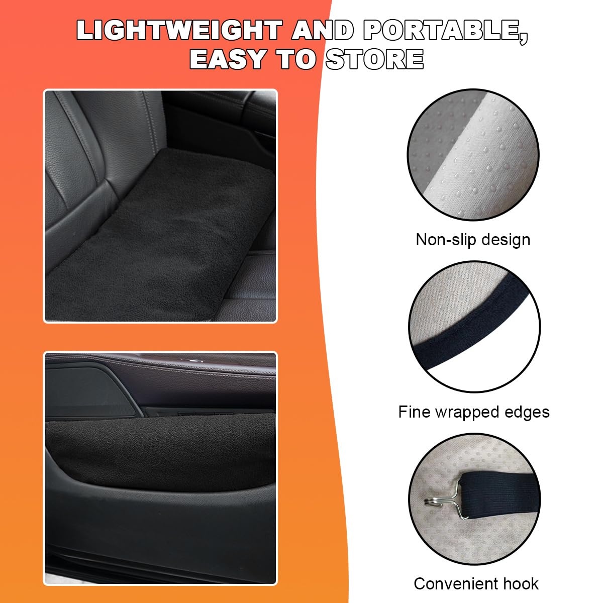 ZNDAW Waterproof Sweat Towel Car Seat Cover, Sweatproof Non-Slip Auto Seat Cover for Post Gym Workout, Running, Swimming, Beach, Universal Seat Protector for Car, SUV, Trucks, Sedan (Red)