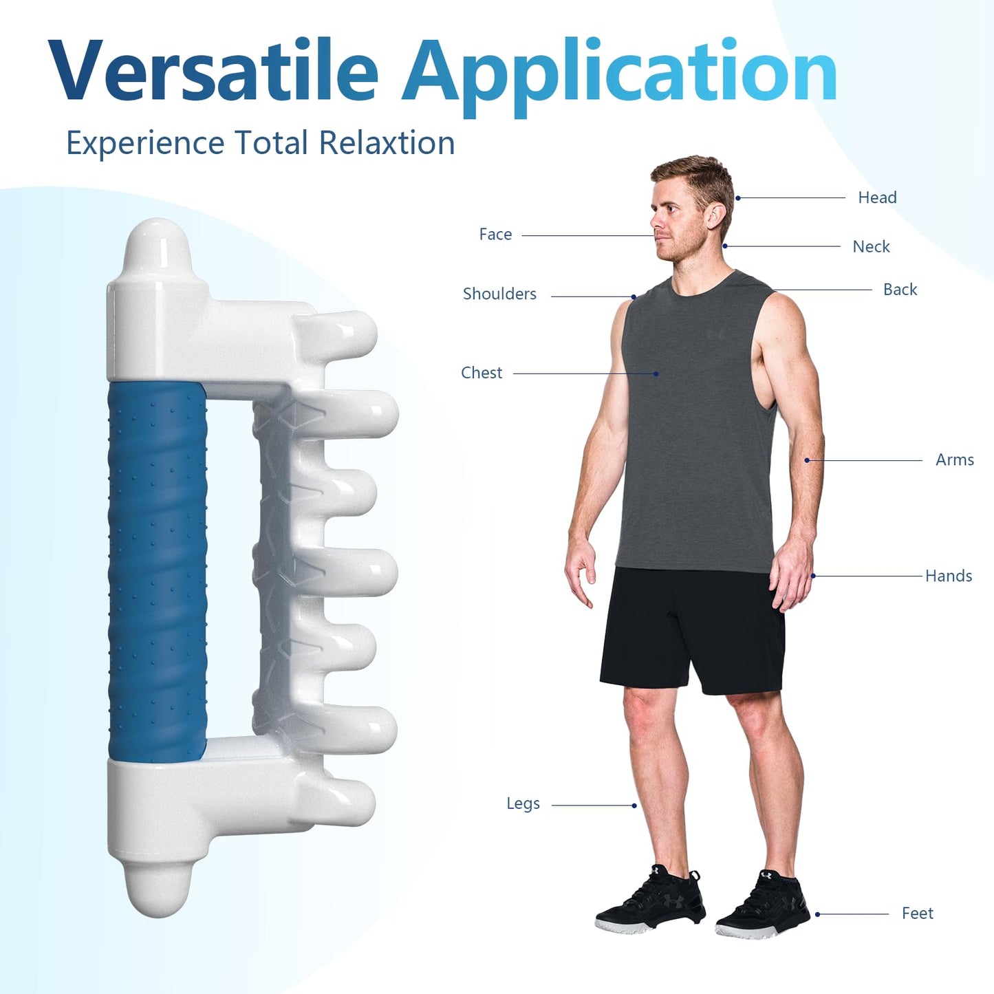 Vovtigo Fascia Massage Tool Blaster for Cellulite,Handheld Myofascial Release Tool for Deep Tissue Massage,Trigger Point Massage Tool for Manual Massage of Neck & Back