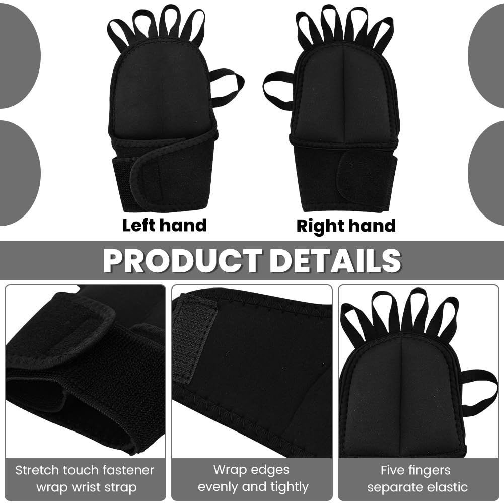 2 Pack Weighted Gloves for Tremors, Adjustable Hand Stability Aid for Parkinson's Patients, Writing Stability & Strengthening, Hand Grip Strength Trainer (Black)