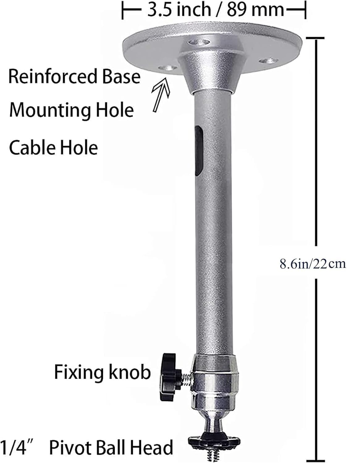 2-Be-Best 360 180 Universal Mini Projector Mount Ceiling Mount with Rotation and Tilt for Home Theater, Office, Camera
