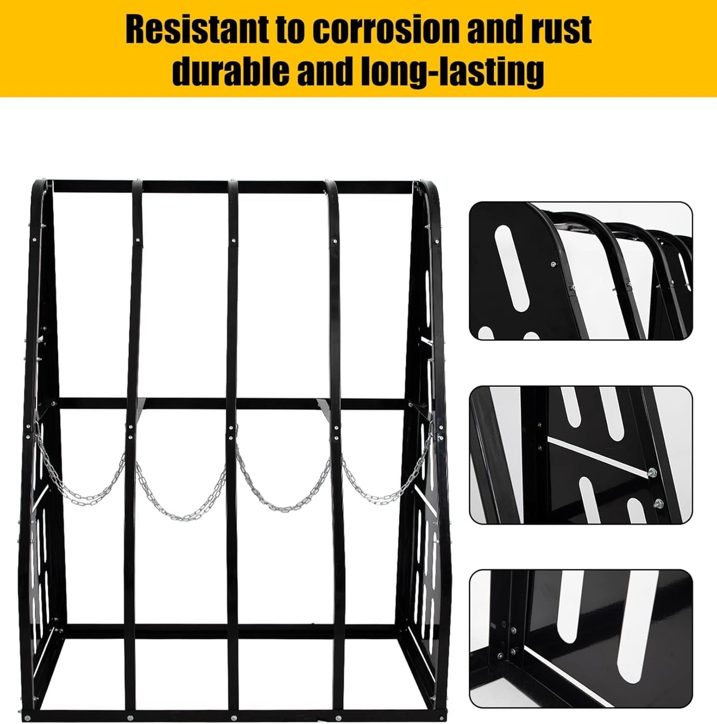 OREALLANDROL Vertical Bar Rack Standing Steel Vertical Long Parts Industrialized Large Capacity Storage Racks Rugged and Durable for Factories, Warehouses, Garages
