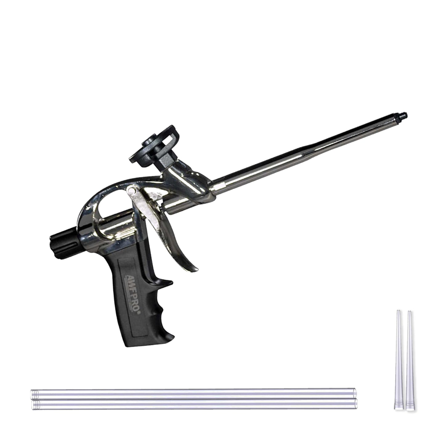 AWF PRO 40" Long Nozzle with Swivel Tip & Standard High-Yield Precision Spray Foam Guns – PTFE Non-Stick Baskets, Adjustable Control, Compatible with PRO Foam Cans