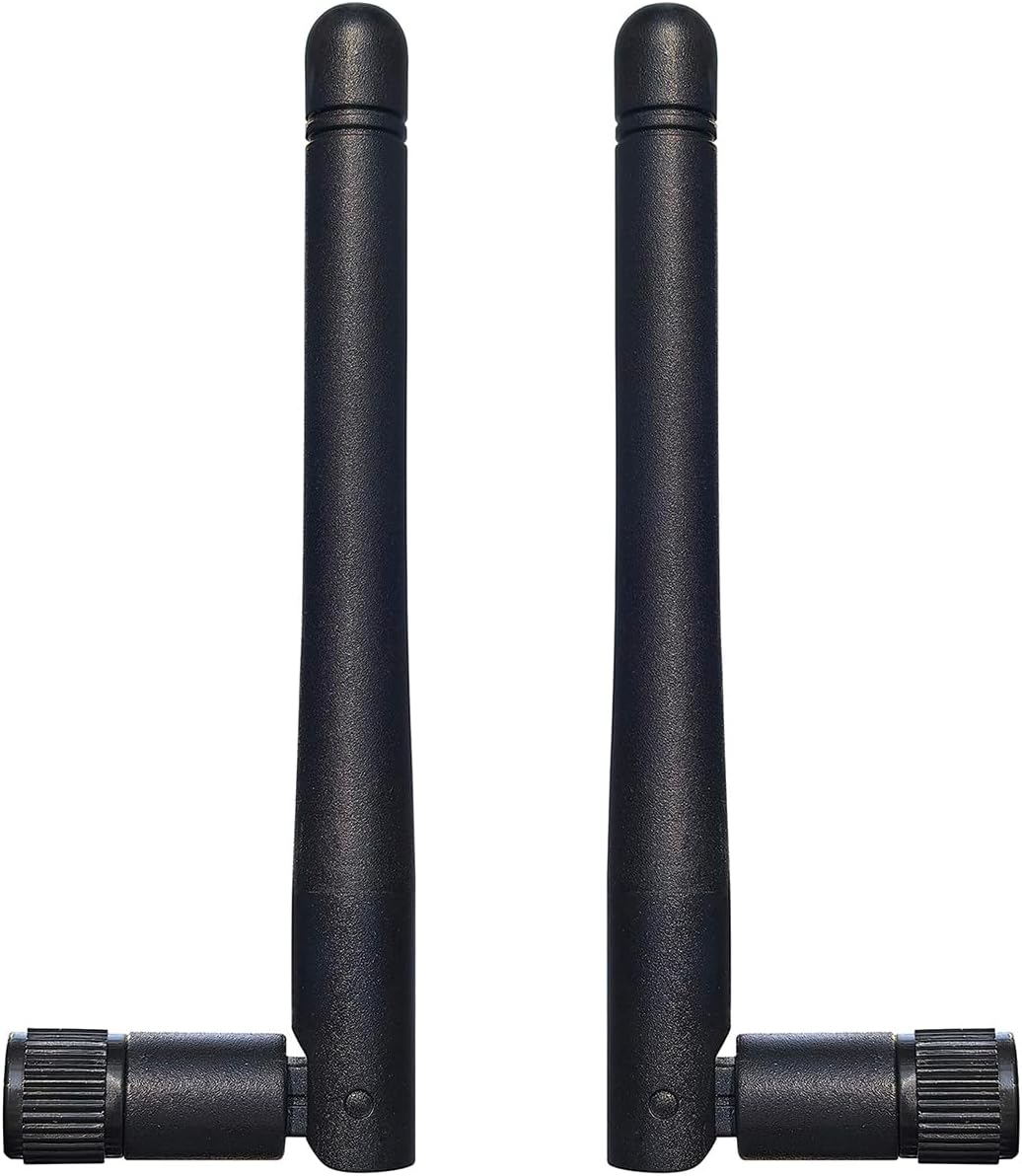 Dixingtek 6E 2.4GHz 5GHz 6GHz 2-Pack WiFi Tri-Band Bluetooth RP SMA Male Antenna, Compatible with WiFi Router Camera