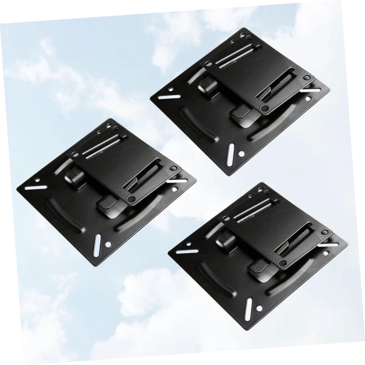 FOMIYES 3pcs 14-24 Inch Metal Tv Stand Replacement Base for LCD Tv Wall Mount Bracket Fixed Holder for Home Office