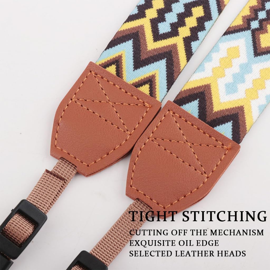 Handmade Vintage Leather Neck Strap for DSLR & Mirrorless Cameras - Adjustable and Stylish
