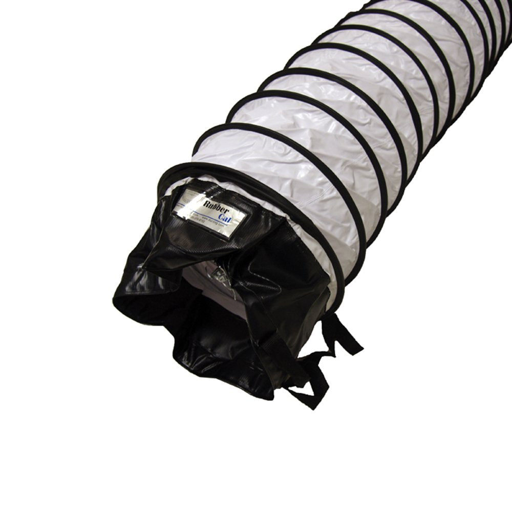 Rubber-Cal "Air Ventilator White" Ventilation Duct Hose (Fully Stretched) - 24-Inch by 25-Feet
