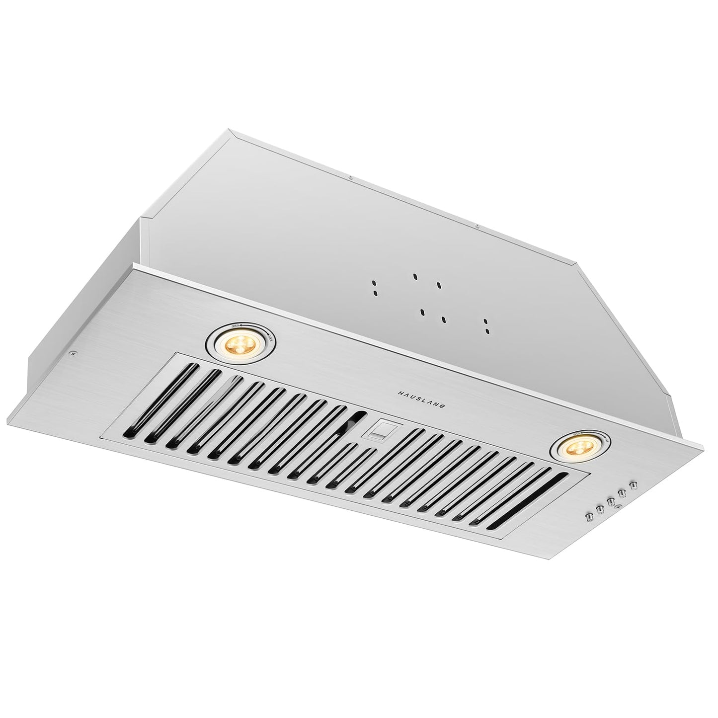 Hauslane Range Hood Insert 30 Inch, Hood Vent for Kitchen Low Noise Perfomance, Stainless Steel Ductless/Ducted Range Hood, Professional Grade Baffle Filters, LED Lamps, Kitchen Vent Hood 11.25" Deep