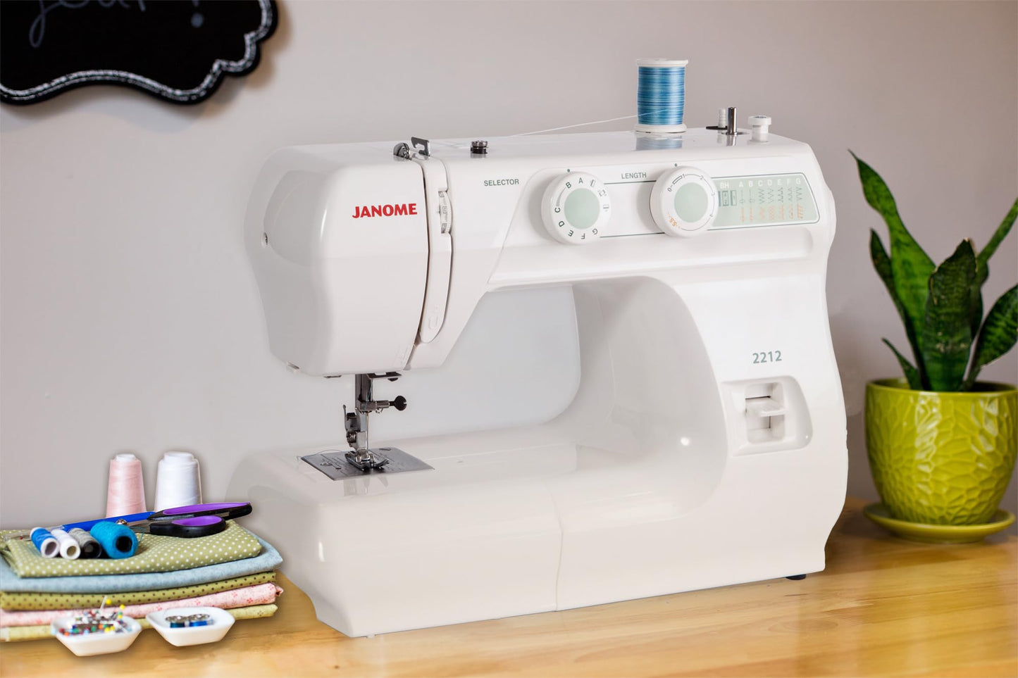 Janome 2212 Front-Loading Sewing Machine with 12 Built-In Stitches