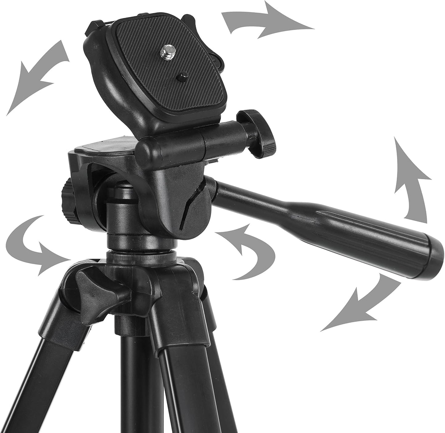Ravelli 53" Lightweight Aluminum Tripod with Bag & Smartphone Mount
