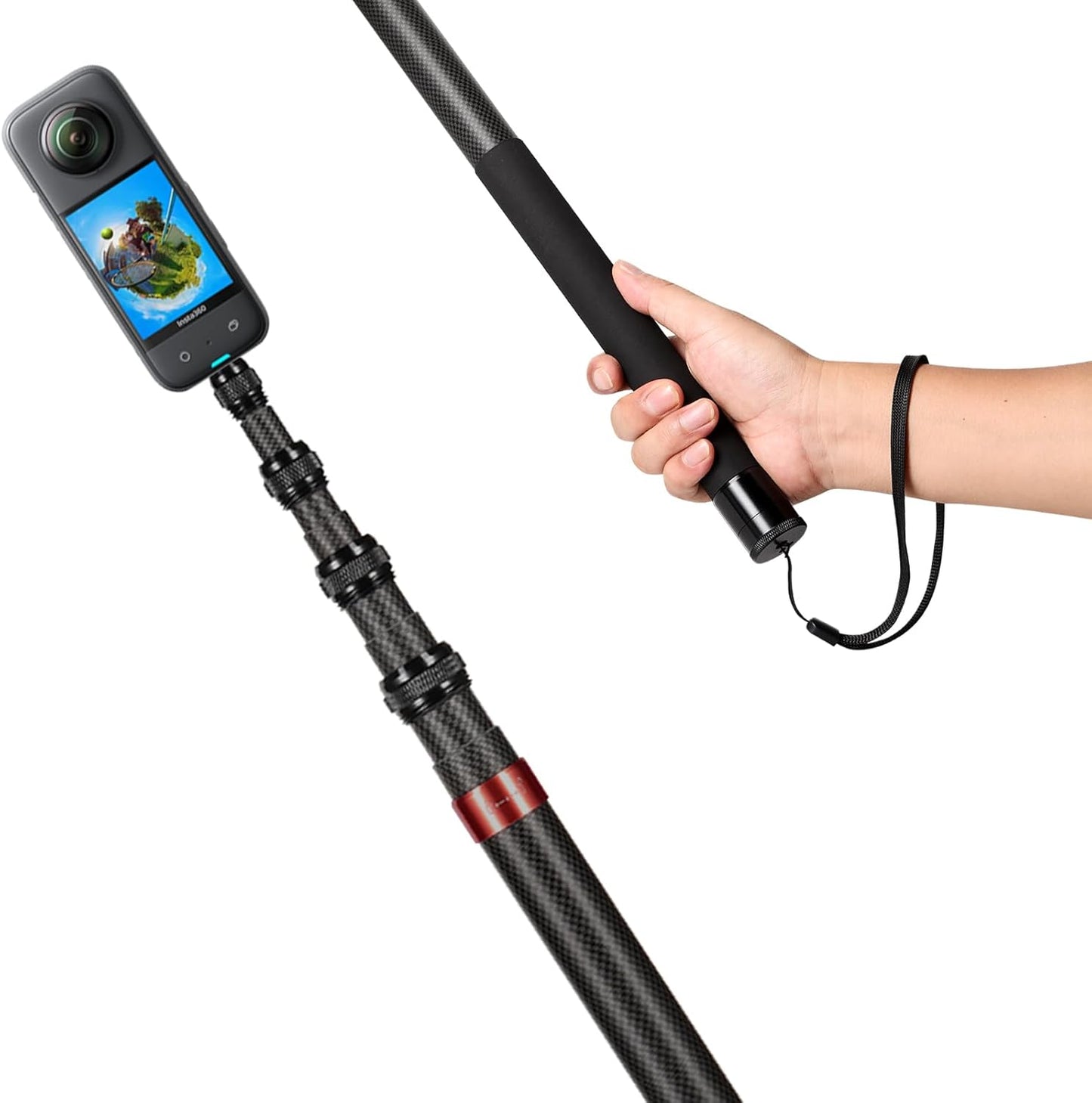 brave heart 118"/3m, 9.8ft Insta360 X5 X4 X3 X2, 3S 3 2 360 (17 118") Extended Super Long Invisible Carbon Fiber Selfie