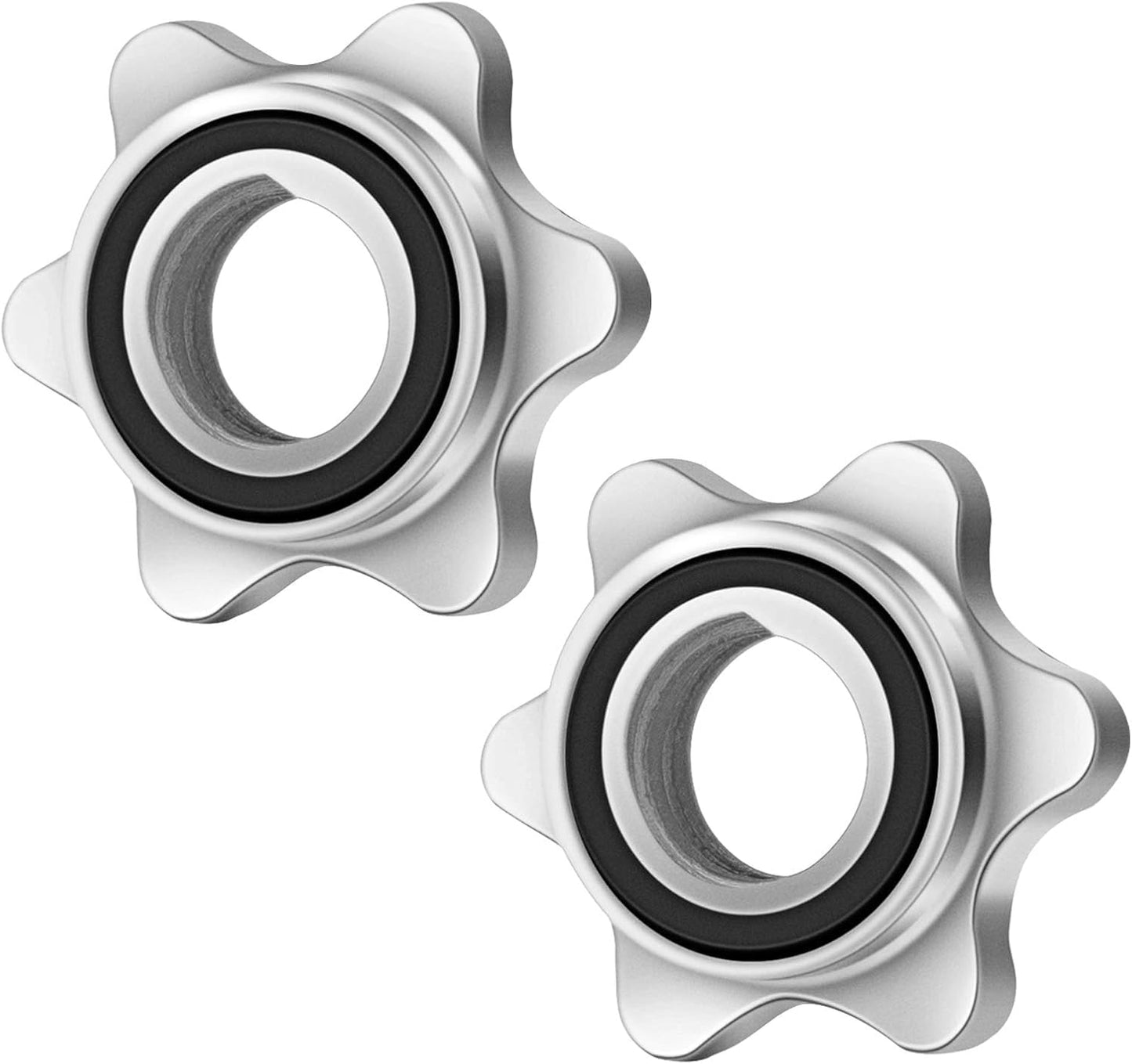 Lamoutor 2Pcs Anti-Slip Hex Nut Collar Screw for Barbell Dumbbell Weight Lifting 25mm+28mm