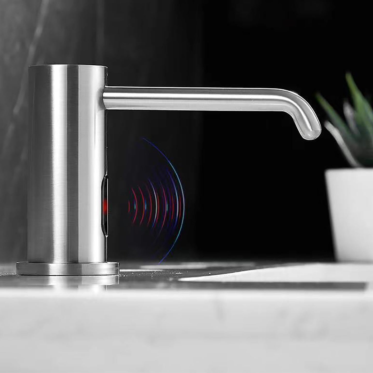 Tesrin Automatic Liquid Soap Dispenser Touchless for Bathroom and Kitchen with 33.81oz/1000ml Upgraded Infrared Sensors Built in Sink Soap Dispenser for Smart Home