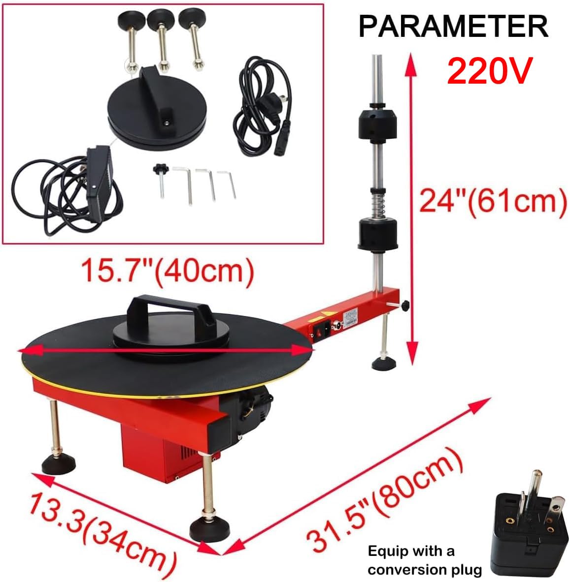 INTBUYING 220V Electric Stretch Film Wrapping Bench Semi-auto Table Stretch Film Dispenser Wrap Machine Wrap-Around Film baler for 27.5" (70cm)-Wide Film