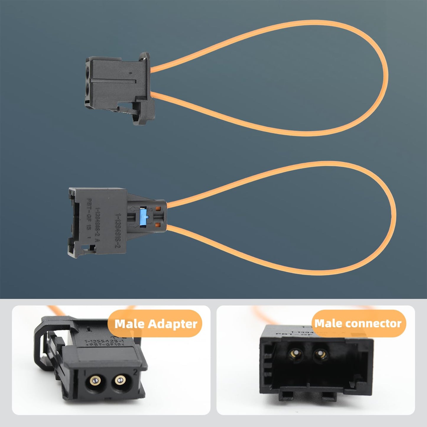 Narcilors 2 Pcs Male and Female Fiber Optic Loop Bypass Replacement for BMW Replacement for Mercedes Benz Diagnostic