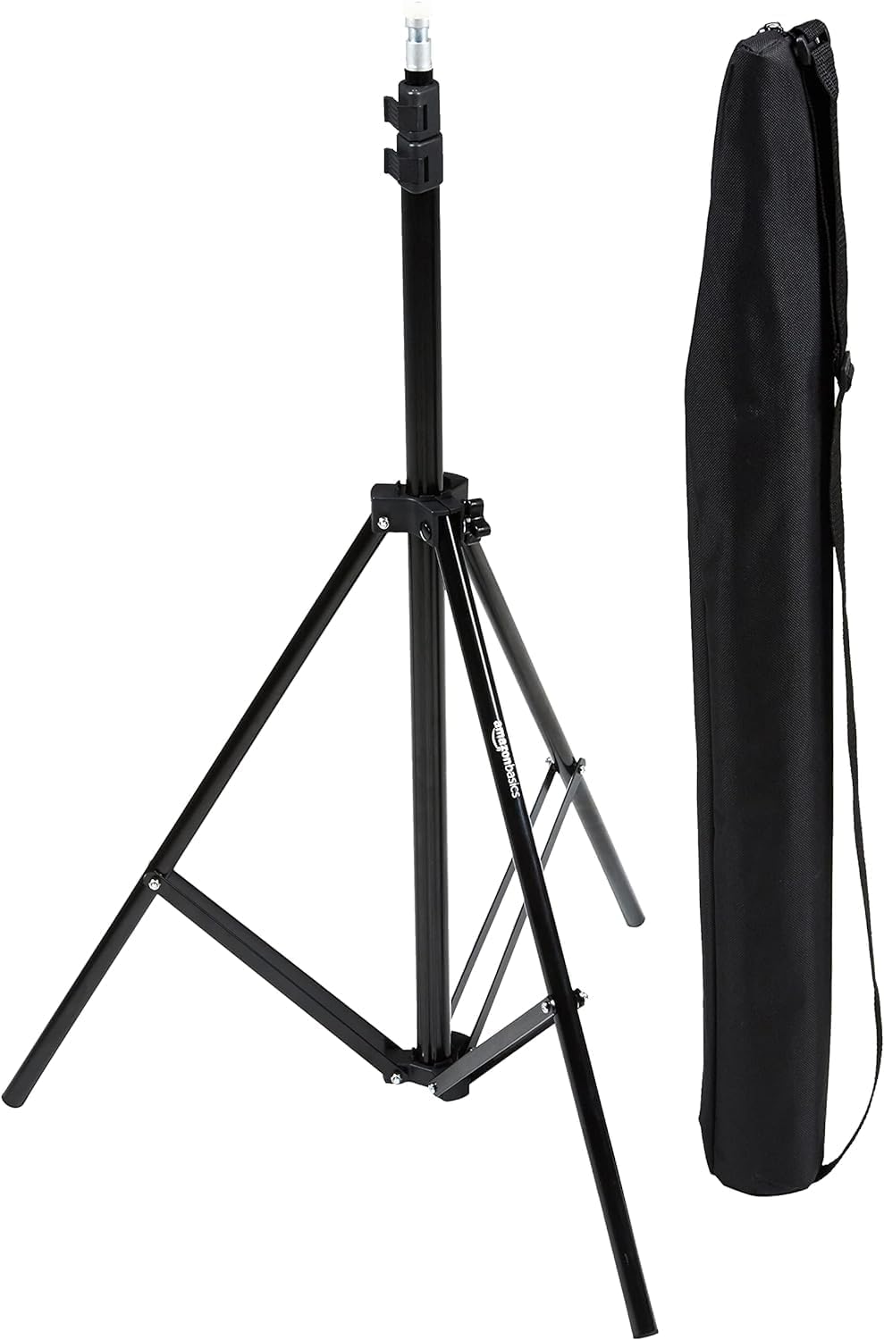 Amazon Basics 2.8-6.7 Portable Aluminum Photography Light Stand Tripod with Case, feet, Black