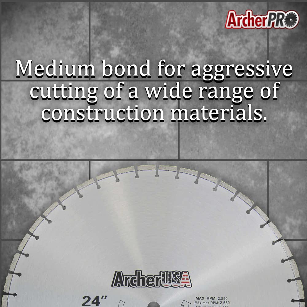 Archer Pro 16" in. General Purpose Diamond Saw Blades for Fast Cutting Concrete, Stone, Masonry, Pavers, Bricks, Blocks
