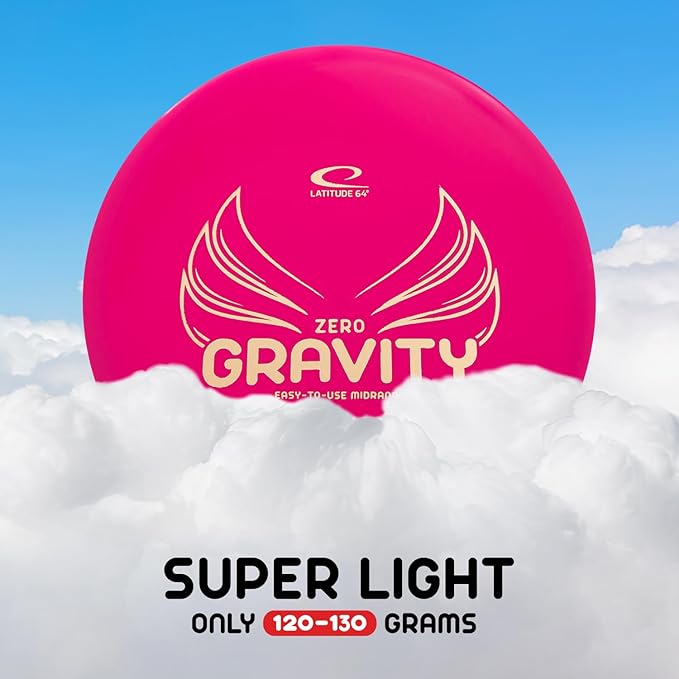 Latitude 64 Gravity Beginner Disc Golf Set | 4 Piece Disc Golf Discs Set | Pure, Fuse, Explorer, Saint | Lightweight, Floating Plastic for Longer Flights | 120-130g (Colors May Vary)