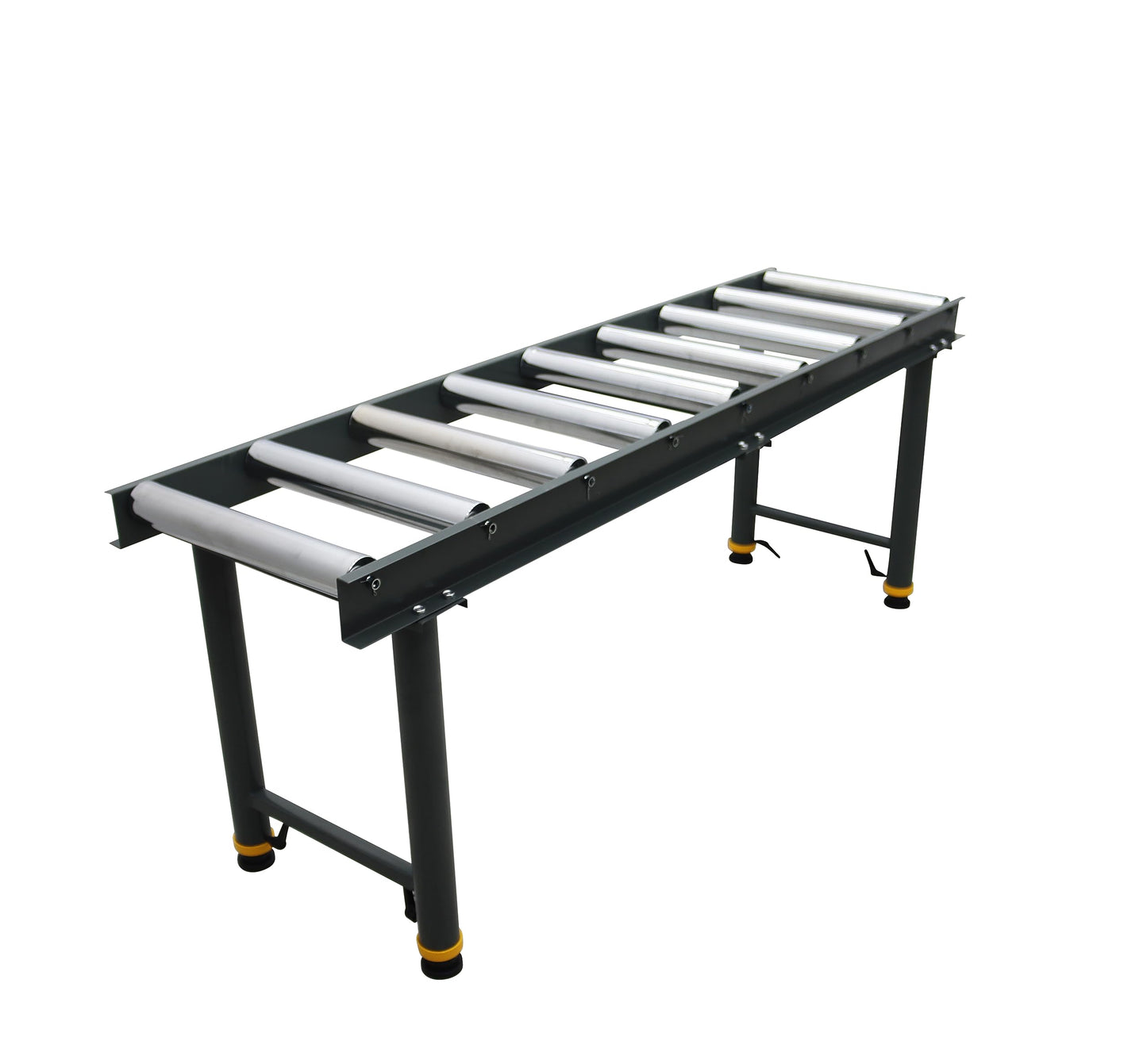INTSUPERMAI 9 Rolls Adjustable Conveyor Roller Heavy-Duty StandTable Adjustable Roller Conveyor Feed Stand Roller Table Conveyor Stand 440 Lbs