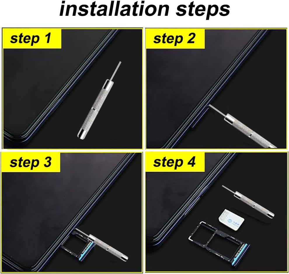 AYWFEY 4 Pcs SIM Card Tray Eject Pin Tools Removal Tool Ejector Pin Needle for All Models Compatible with All iPhone