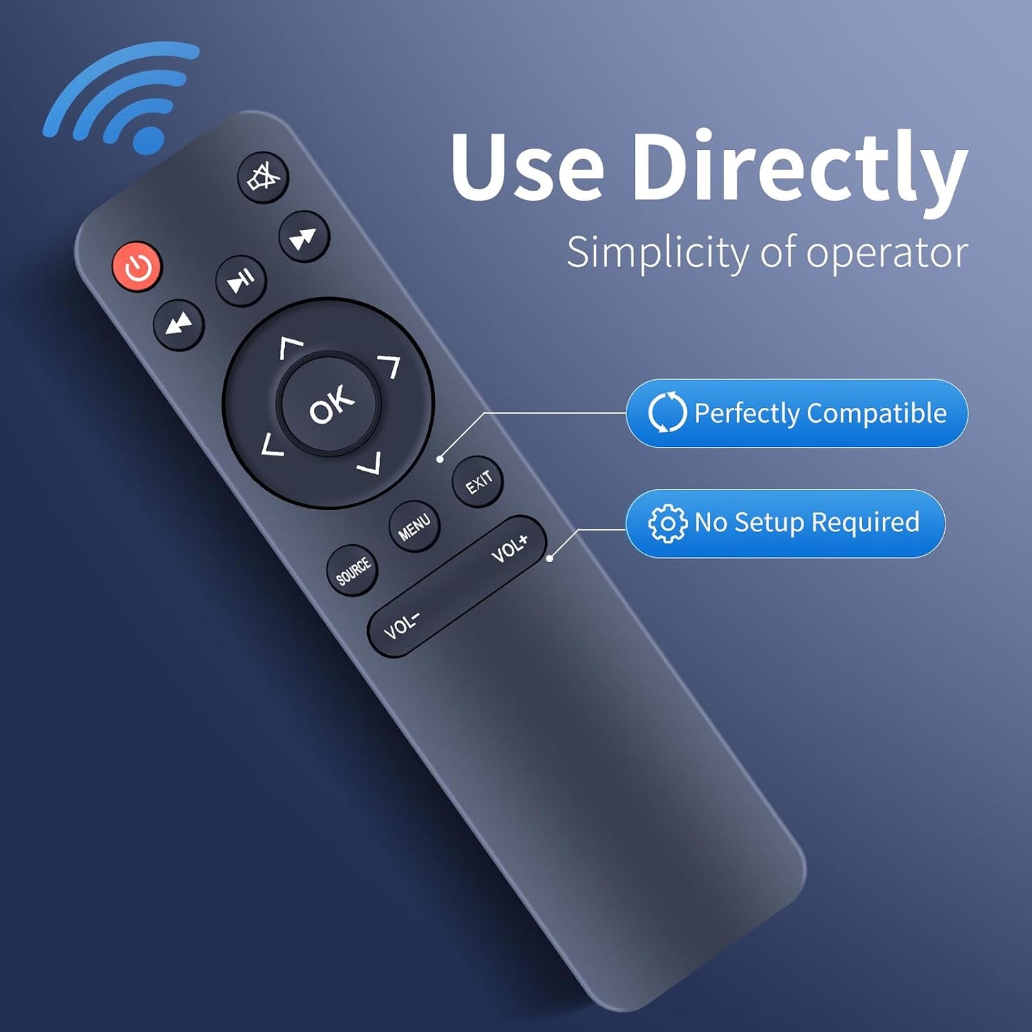 ZWP C10 C1 1080P Replacement Remote Control for HOMPOW Native Full HD BT Portable Mini Projector