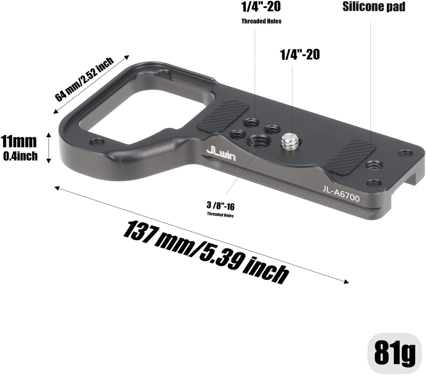 FocusFoto A6700 ILCE-6700 Quick Release Baseplate QR Plate Mount for Sony Alpha Mirrorless Camera, Compatible