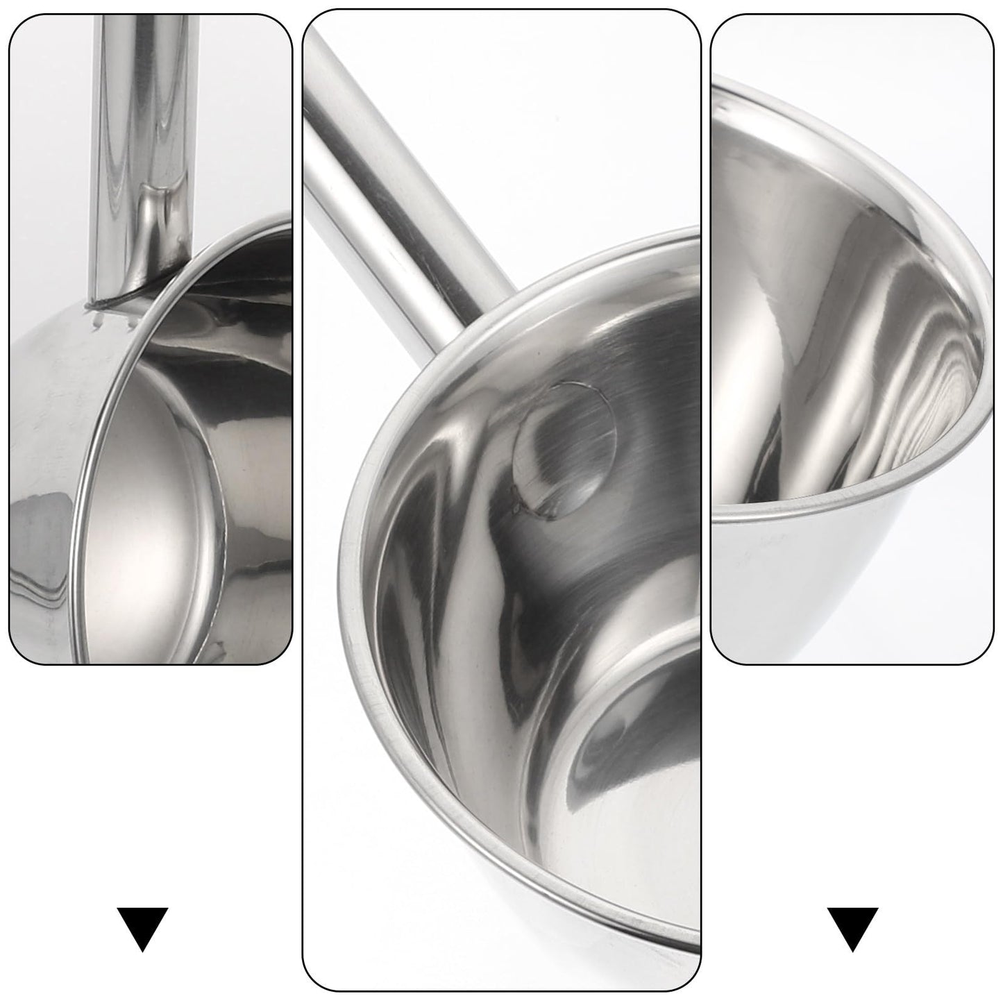 Yardwe Long Handle Water Scoop 18 Inch Stainless Steel Ladle for Kitchen and Gardening Use Deep Bowl Household Watering can Bailer with Comfortable Grip